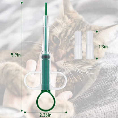 3 Pieces Pet Pill Plunger Popper for Small Cats Dogs Pill Gun Dispenser Shooter Pet Piller Soft Tip Tablet Syringe Pusher