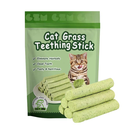 6Pieces Cat Grass Teeth Grinding Stick Pet Snacks Hairball Kitten Removal Instant Kitten Removal Teeth Cat Mild Cleaning Ha I2V9